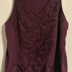 Maurices Plum Lace Detail Blouse womens xxl
